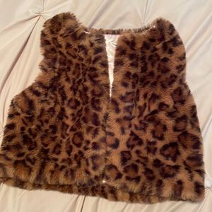 Leopard print vest